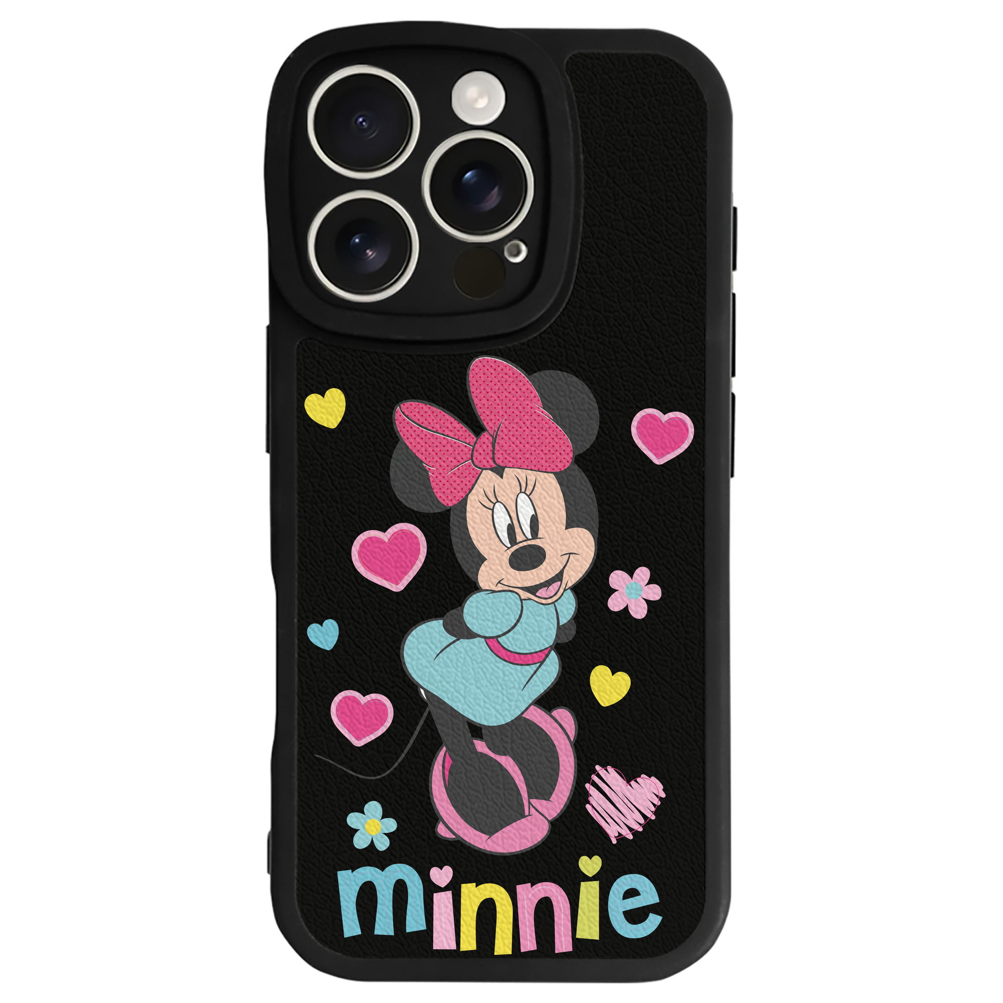 （画像用） ミッキーマウス Mickey Mouse 【iPhone 16シリーズ対応】シリコンスマホケース（レザー調） 材質：シリコン